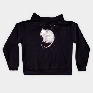 Opossum Lover Illustration - Live Ugly Fake Your Death - Possum Kids Hoodie